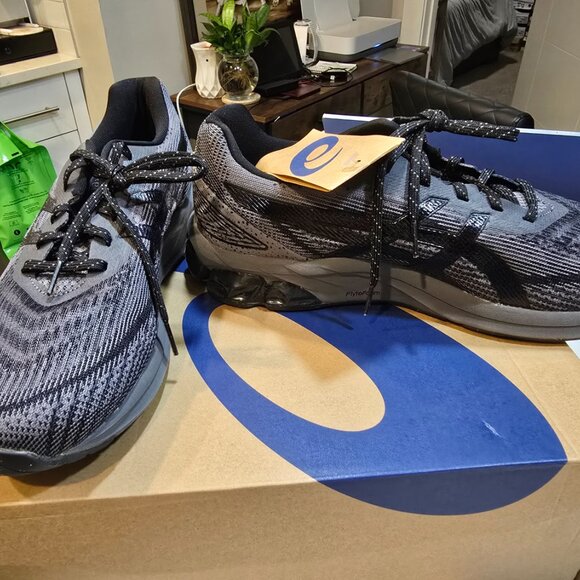 Asics Gel-Quantum 180 VII Running Shoe Sneaker Mens Size 10 CARBON BLACK NEW - Picture 2 of 7